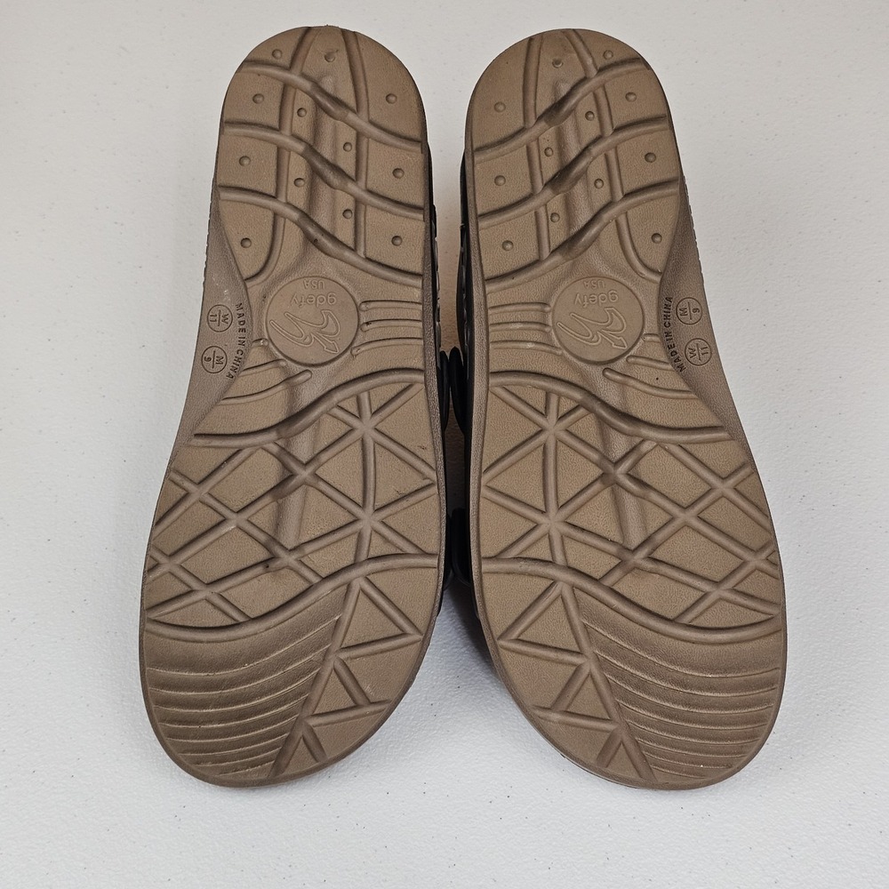 Gdefy Upbov Men's Size 9 Slide Recovery Sandals Brown Cushy Support Buckles - Picture 9 of 10
